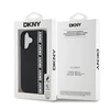 DKNY 3D Rubber Repeat Logo Line Apple iPhone 16 dėklas telefonui juodos spalvos