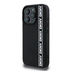 DKNY 3D Rubber Repeat Logo Line Apple iPhone 16 Pro Max dėklas telefonui juodos spalvos