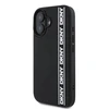 DKNY 3D Rubber Repeat Logo Line Apple iPhone 16 dėklas telefonui juodos spalvos