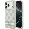 Dėklas DKNY Checkered with Printed Stripes skirtas Apple iPhone 17 Pro beiige