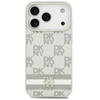 Dėklas DKNY Checkered with Printed Stripes skirtas Apple iPhone 17 Pro beiige