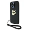 Apple iPhone 14 Pro Max DKNY Hardcase Wrist Strap Stock Logo (DKHCP14XPBSWSK) dėklas telefonui juodos spalvos