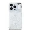 Apple iPhone 15 Pro DKNY dėklas Liquid Glitter Multilogo (DKHCP15LLCPEPT) baltos spalvos