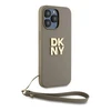Dėklas Apple iPhone 15 Pro DKNY Hardcase Wrist Strap Stock logotipas (DKHCP15LPBSWSE) smėlio spalvos