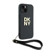 Apple iPhone 15 Plus DKNY Hardcase Wrist Strap Stock Logo (DKHCP15MPBSWSK) dėklas telefonui juodos spalvos