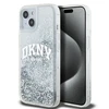 Apple iPhone 13 / 14 / 15 DKNY dėklas Liquid Glitter Big Logo (DKHCP15SLBNAET) baltos spalvos