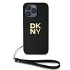 Apple iPhone 15 Pro Max DKNY Hardcase Wrist Strap Stock Logo (DKHCP15XPBSWSK) dėklas telefonui juodos spalvos