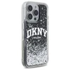 DKNY DKHCP16LLBNAEK Apple iPhone 16 Pro 6.3" dėklas telefonui juodos spalvos hardcase Liquid Glitter Arch Logo