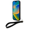 DKNY DKHCP16SPBSWSK Apple iPhone 16 6.1" dėklas telefonui juodos spalvos Wrist Strap Stock Logo