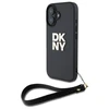 DKNY DKHCP16SPBSWSK Apple iPhone 16 6.1" dėklas telefonui juodos spalvos Wrist Strap Stock Logo
