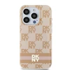 Apple iPhone 13 Pro Max DKNY dėklas IML Checkered Mono Pattern &amp; Printed Stripes MagSafe (DKHMP13XHCPTSP) rožinės spalvos