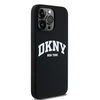 Apple iPhone 13 Pro Max DKNY dėklas Liquid Silicone Baltas Printed Logo MagSafe (DKHMP13XSNYACH) juodos spalvos