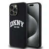 Apple iPhone 13 Pro Max DKNY dėklas Liquid Silicone Baltas Printed Logo MagSafe (DKHMP13XSNYACH) juodos spalvos