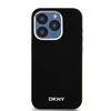 Apple iPhone 14 Pro DKNY dėklas Liquid silikoninis Small Metal Logo MagSafe (DKHMP14LSMCHLK) juodos spalvos