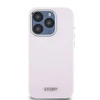 Apple iPhone 14 Pro DKNY dėklas Liquid silikoninis Small Metal Logo MagSafe DKHMP14LSMCHLP rožinės spalvos
