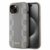 Dėklas Apple iPhone 14 DKNY odinis languotas monofoninis raštas MagSafe (DKHMP14SPCPVSLE) smėlio spalvos