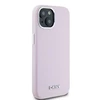 Apple iPhone 13 / 14 / 15 DKNY dėklas Liquid Silicone Small Metal Logo MagSafe (DKHMP14SSMCHLP) rožinės spalvos