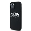 Apple iPhone 13 / 14 / 15 DKNY dėklas Skystas silikonas Baltas Printed Logo MagSafe DKHMP14SSNYACH