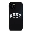 Apple iPhone 13 / 14 / 15 DKNY dėklas Skystas silikonas Baltas Printed Logo MagSafe DKHMP14SSNYACH