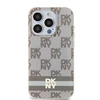 Apple iPhone 14 Pro Max DKNY dėklas IML Checkered Mono Pattern &amp; Printed Stripes MagSafe (DKHMP14XHCPTSE) smėlio spalvos
