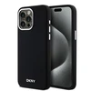 Apple iPhone 14 Pro Max DKNY dėklas Liquid Silicone Small Metal Logo MagSafe (DKHMP14XSMCHLK) juodos spalvos