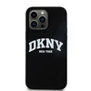 Apple iPhone 14 Pro Max DKNY dėklas Liquid Silicone Baltas Printed Logo MagSafe (DKHMP14XSNYACH) juodos spalvos