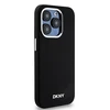 Apple iPhone 15 Pro DKNY dėklas Liquid Silicone Small Metal Logo MagSafe (DKHMP15LSMCHLK) juodos spalvos