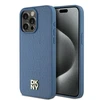 Apple iPhone 15 Pro Max DKNY odinis dėklas Monogram Pattern Metal Logo MagSafe (DKHMP15XPSHRPSB) mėlynos spalvos