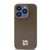 Apple iPhone 15 Pro Max DKNY odinis dėklas Pattern Metal Logo MagSafe (DKHMP15XPSHRPSW) rudos spalvos