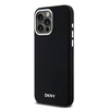 Apple iPhone 15 Pro Max DKNY dėklas Liquid Silicone Small Metal Logo MagSafe (DKHMP15XSMCHLK) juodos spalvos