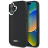 Apple iPhone 16 DKNY Plain Sidabrinis Logo MagSafe (DKHMP16SPSCMCLK) dėklas telefonui juodos spalvos