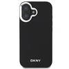 Apple iPhone 16 DKNY Plain Sidabrinis Logo MagSafe (DKHMP16SPSCMCLK) dėklas telefonui juodos spalvos