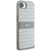 Dėklas DKNY Repeat Texture Pattern su toniniu dryžiuku Apple iPhone 16e smėlio spalvos