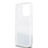 DKNY Liquid Glitter Arch Logo dėklas telefonui Apple iPhone 14 Pro skaidrus