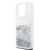 DKNY Liquid Glitter Arch Logo dėklas telefonui Apple iPhone 14 Pro skaidrus