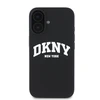 DKNY Liquid Silicone Arch Logo MagSafe Apple iPhone 16 Plus dėklas telefonui juodos spalvos