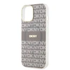 DKNY PC/TPU Repeat Pattern Tonal Stripe Magsafe dėklas telefonui Apple iPhone 14 rusvai gelsvas