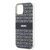 DKNY PC/TPU Repeat Pattern Tonal Stripe Magsafe dėklas telefonui Apple iPhone 13 juodos spalvos