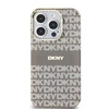 DKNY PC/TPU Repeat Pattern Tonal Stripe Magsafe dėklas telefonui Apple iPhone 13 Pro rusvai gelsvas