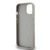 DKNY PU Leather Checkered Pattern and Stripe dėklas telefonui Apple iPhone 14 rusvai gelsvas