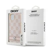 Apple iPhone 13 / 14 / 15 DKNY odinis dėklas Checkered Mono Pattern &amp; Printed Stripes (DKHCP14SPCPTSSP) rožinės spalvos