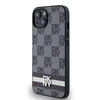 DKNY PU Leather Checkered Pattern and Stripe dėklas telefonui Apple iPhone 13 juodos spalvos