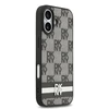 DKNY PU Leather Checkered Pattern and Stripe dėklas skirtas Apple iPhone 17 juodos spalvos