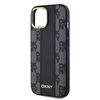 Apple iPhone 13 / 14 / 15 DKNY Hardcase Leather Checkered Mono Pattern MagSafe (DKHMP15SPCPVSLK) dėklas telefonui juodos spalvos