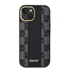 Apple iPhone 13 / 14 / 15 DKNY Hardcase Leather Checkered Mono Pattern MagSafe (DKHMP15SPCPVSLK) dėklas telefonui juodos spalvos