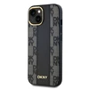 Apple iPhone 13 / 14 / 15 DKNY Hardcase Leather Checkered Mono Pattern MagSafe (DKHMP15SPCPVSLK) dėklas telefonui juodos spalvos