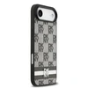 DKNY PU Leather Checkered Pattern and Stripe dėklas skirtas Apple iPhone Air juodos spalvos