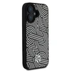 Dėklas DKNY PU odinis Crosswalk Pattern Magsafe Apple iPhone 16 Ivory