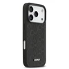DKNY PU Leather Grid Pattern Magsafe dėklas skirtas Apple iPhone 17 Pro juodos spalvos