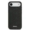 DKNY PU Leather Grid Pattern Magsafe dėklas skirtas Apple iPhone Air juodos spalvos